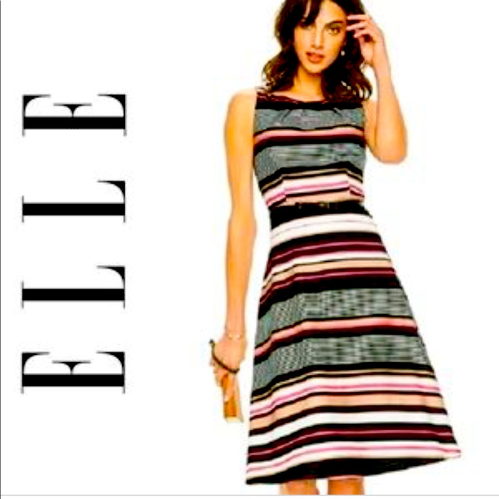 Women’s Elle Bold Striped Celine A-Line Dress Size Small